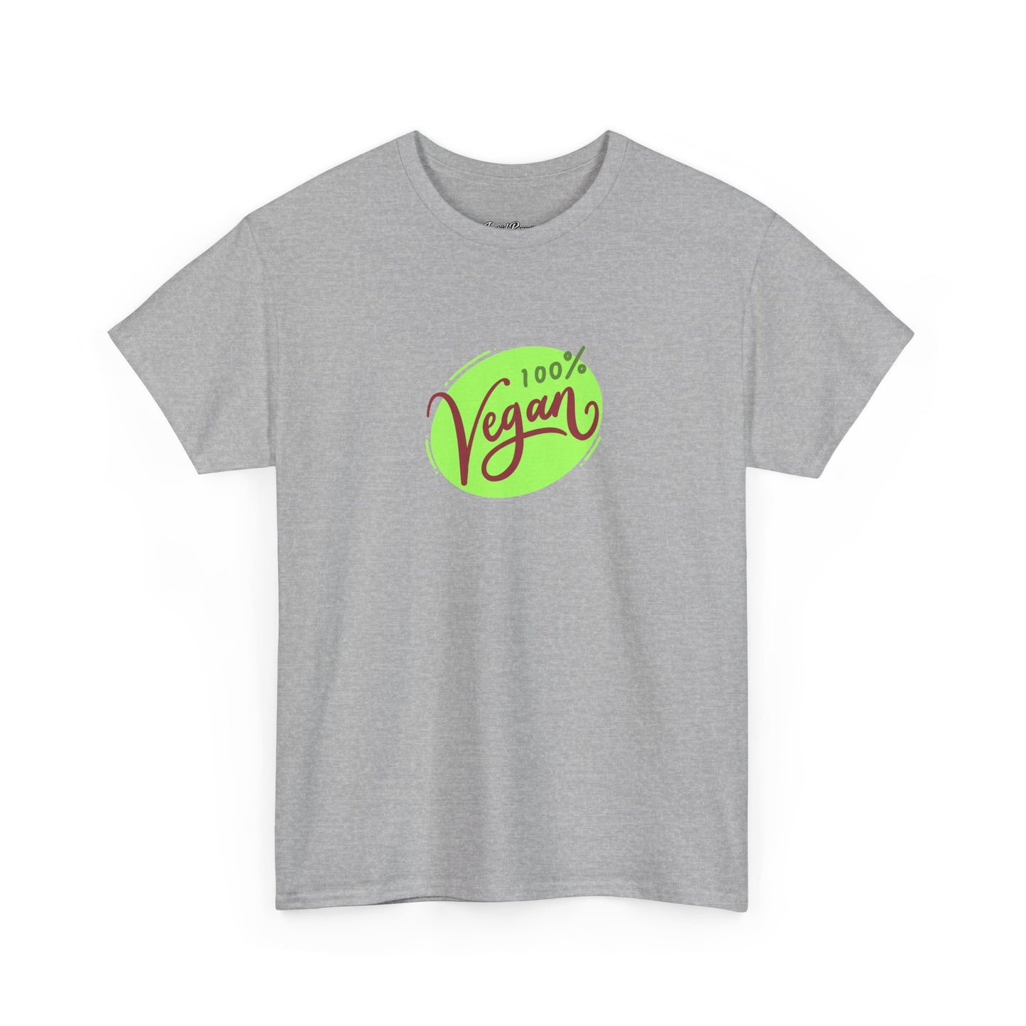 Vegan Tee — 100% Vegan Green Badge T-Shirt