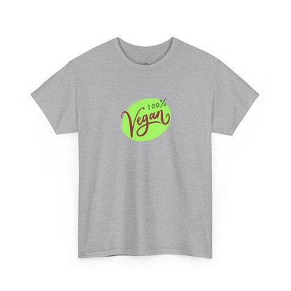 Vegan Tee — 100% Vegan Green Badge T-Shirt