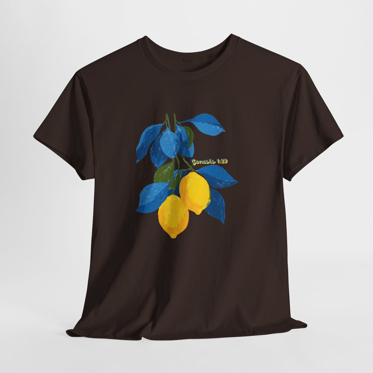 Lemon Branch Graphic Tee — Genesis 1:29 Inspirational Fruit Shirt