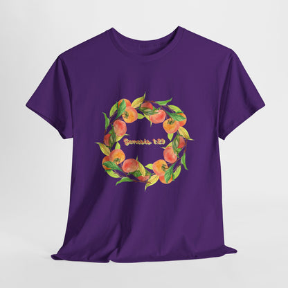 Peaches Wreath T‑Shirt — Jeremiah 29:11 Inspirational Christian Tee