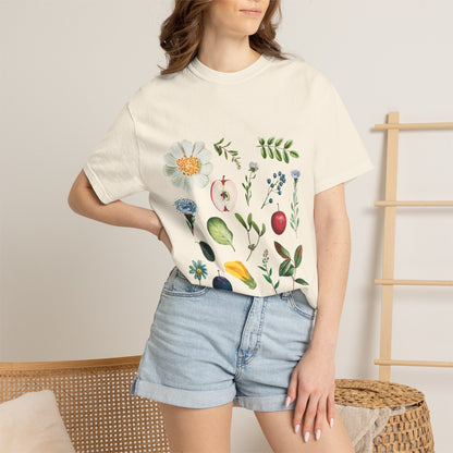 Floral Fruits Botanical Tee — Jeremiah 1:9 Scripture Garden T-Shirt
