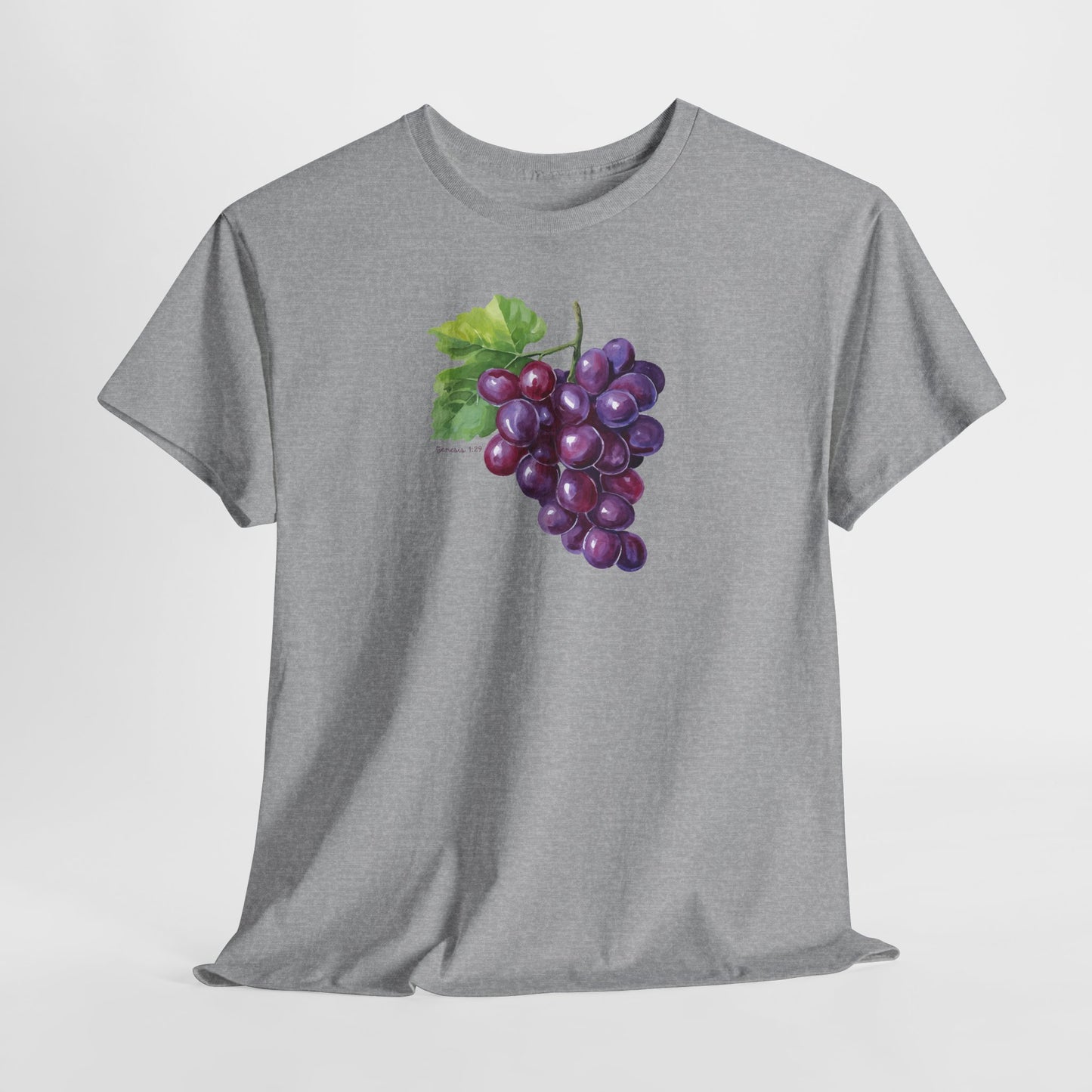 Grape Watercolor Tee — Green T-Shirt Genesis 1:29