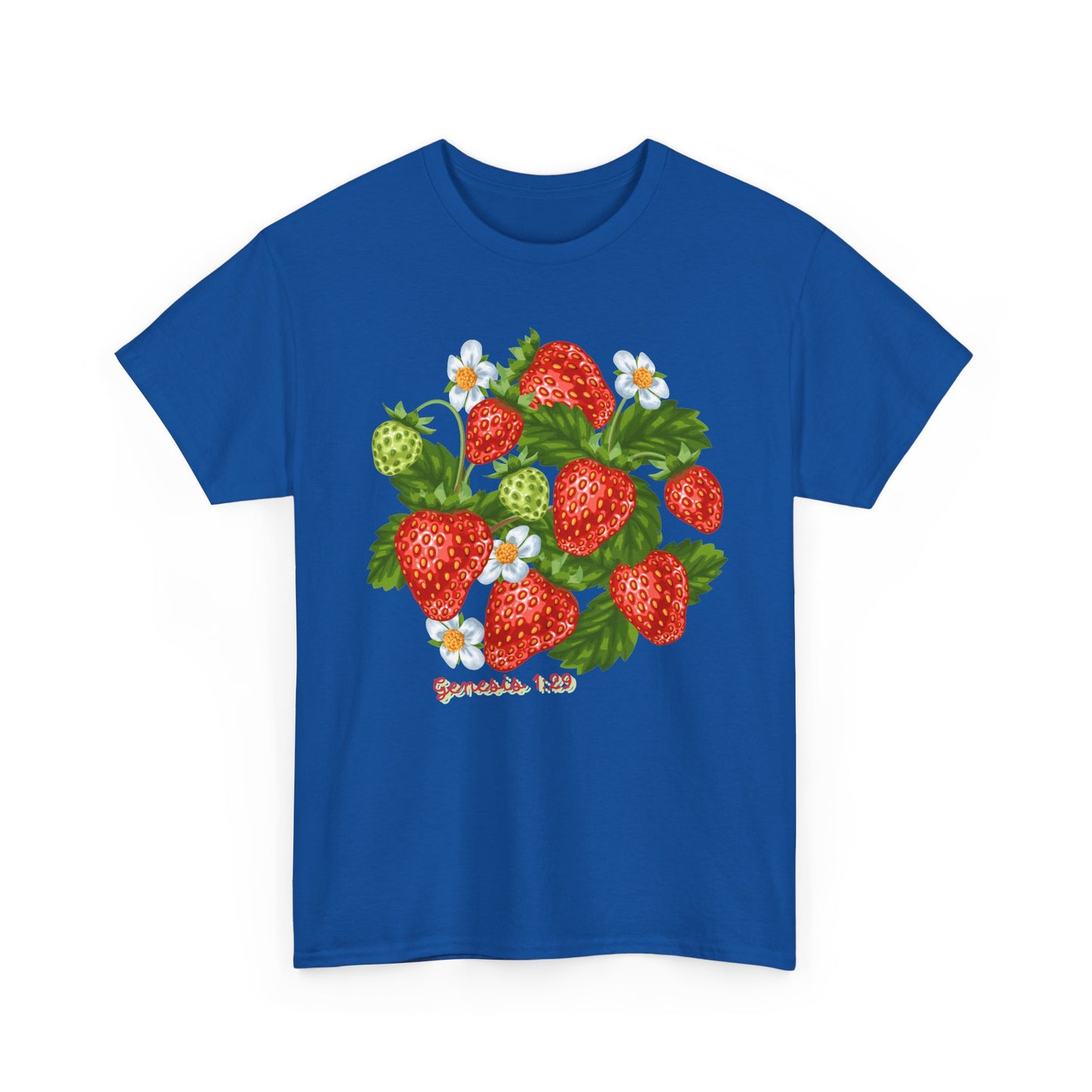 Strawberry Cluster Tee — Vintage Botanical Fruit Graphic (Genesis 1:29)