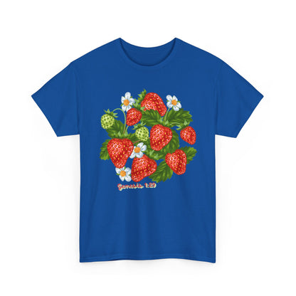 Strawberry Cluster Tee — Vintage Botanical Fruit Graphic (Genesis 1:29)