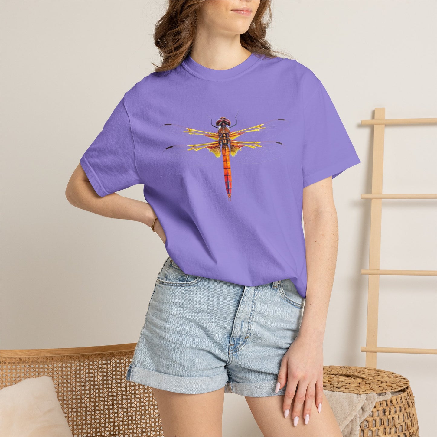 Dragonfly Art T-Shirt — Vibrant Watercolor Dragonfly Graphic Tee