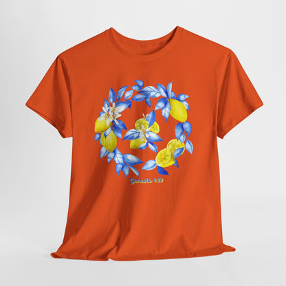 Lemon Wreath Graphic Tee — Genesis 1:29 Floral Scripture T-Shirt