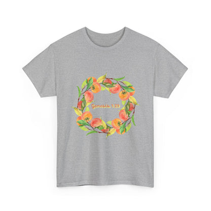 Peaches Wreath T‑Shirt — Jeremiah 29:11 Inspirational Christian Tee