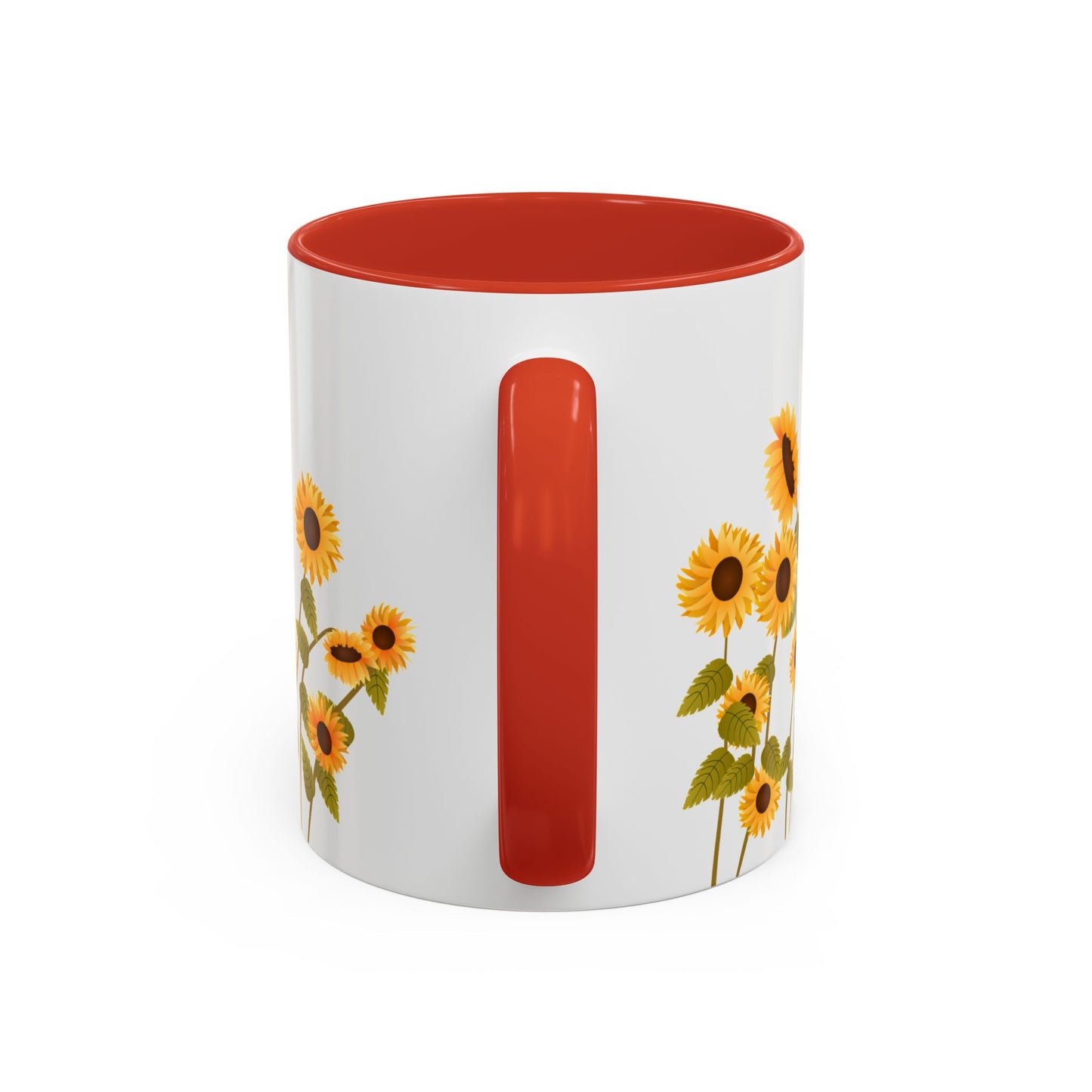 Sunflower Field Accent Tea Mug – Bright Floral 11/15oz Ceramic