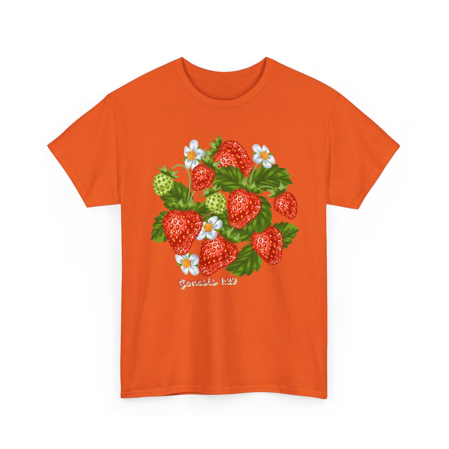 Strawberry Cluster Tee — Vintage Botanical Fruit Graphic (Genesis 1:29)