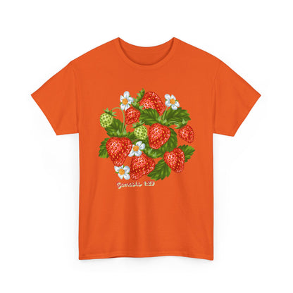 Strawberry Cluster Tee — Vintage Botanical Fruit Graphic (Genesis 1:29)