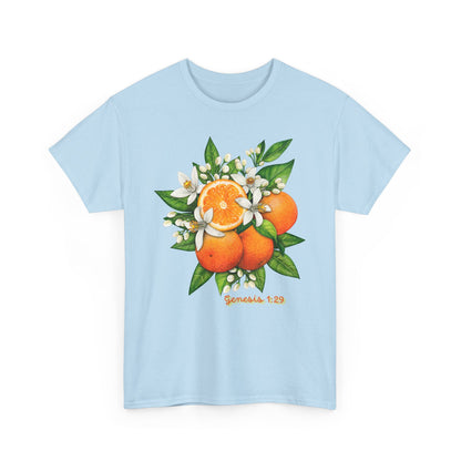 Orange Blossom Tee — Genesis 1:29 Fruit Illustration Shirt