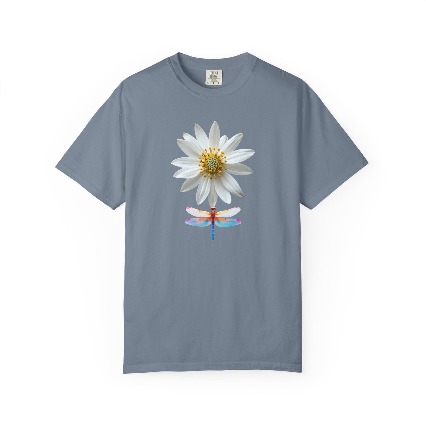 Lotus & Dragonfly T-Shirt — Floral Nature Graphic Tee