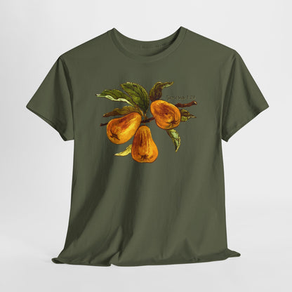 Pear Branch T‑Shirt — Watercolor Yellow Pears Tee Genesis 1:29