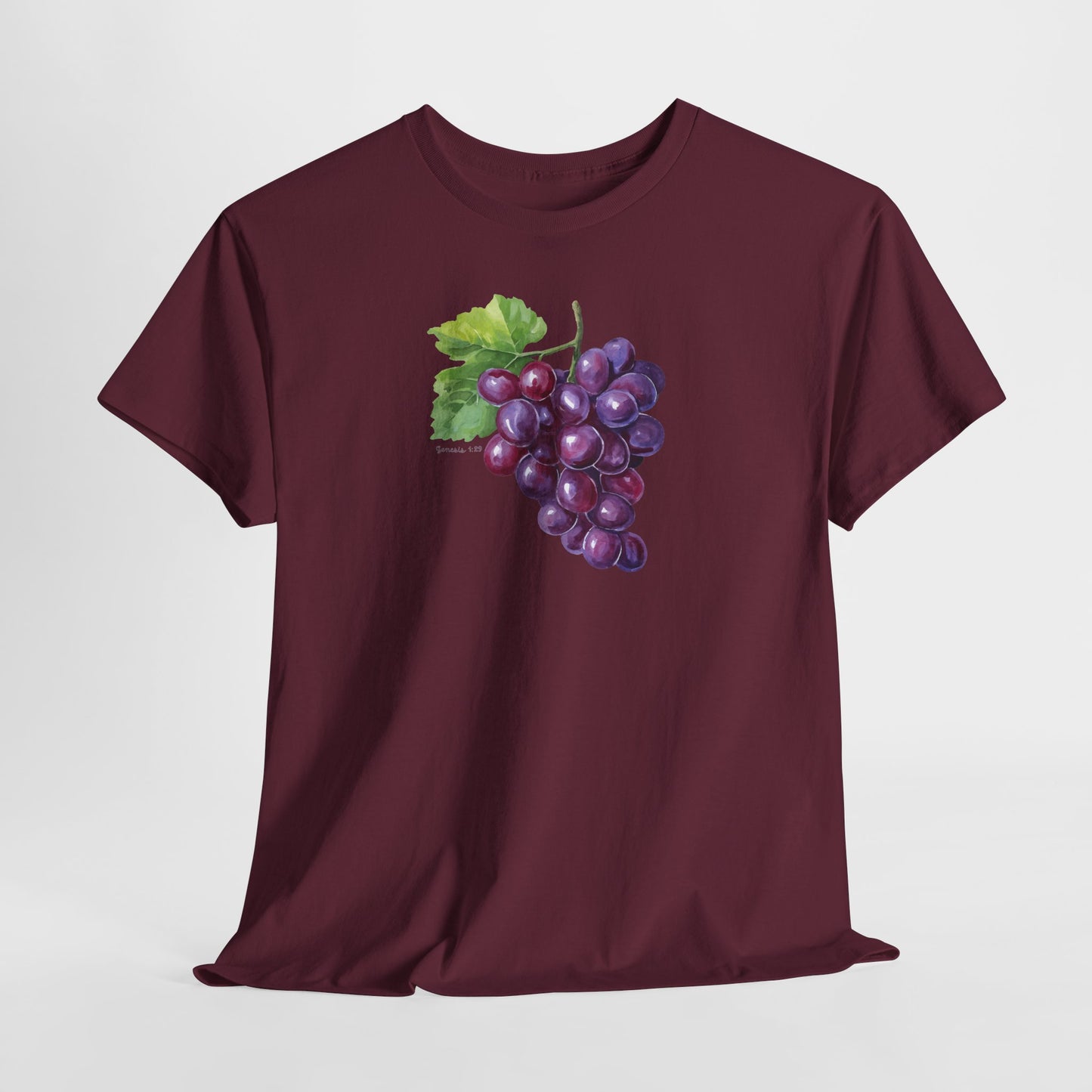 Grape Watercolor Tee — Green T-Shirt Genesis 1:29