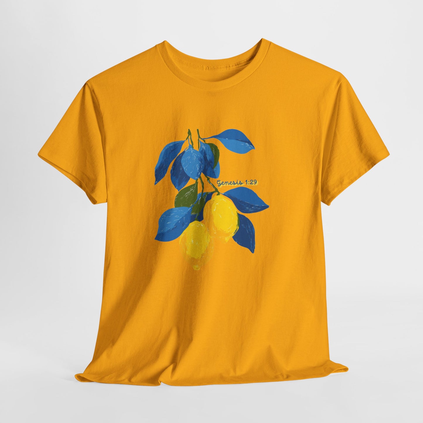 Lemon Branch Graphic Tee — Genesis 1:29 Inspirational Fruit Shirt