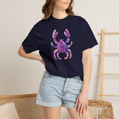 Watercolor Crab T-Shirt — Coastal Beach Vibes Graphic Tee