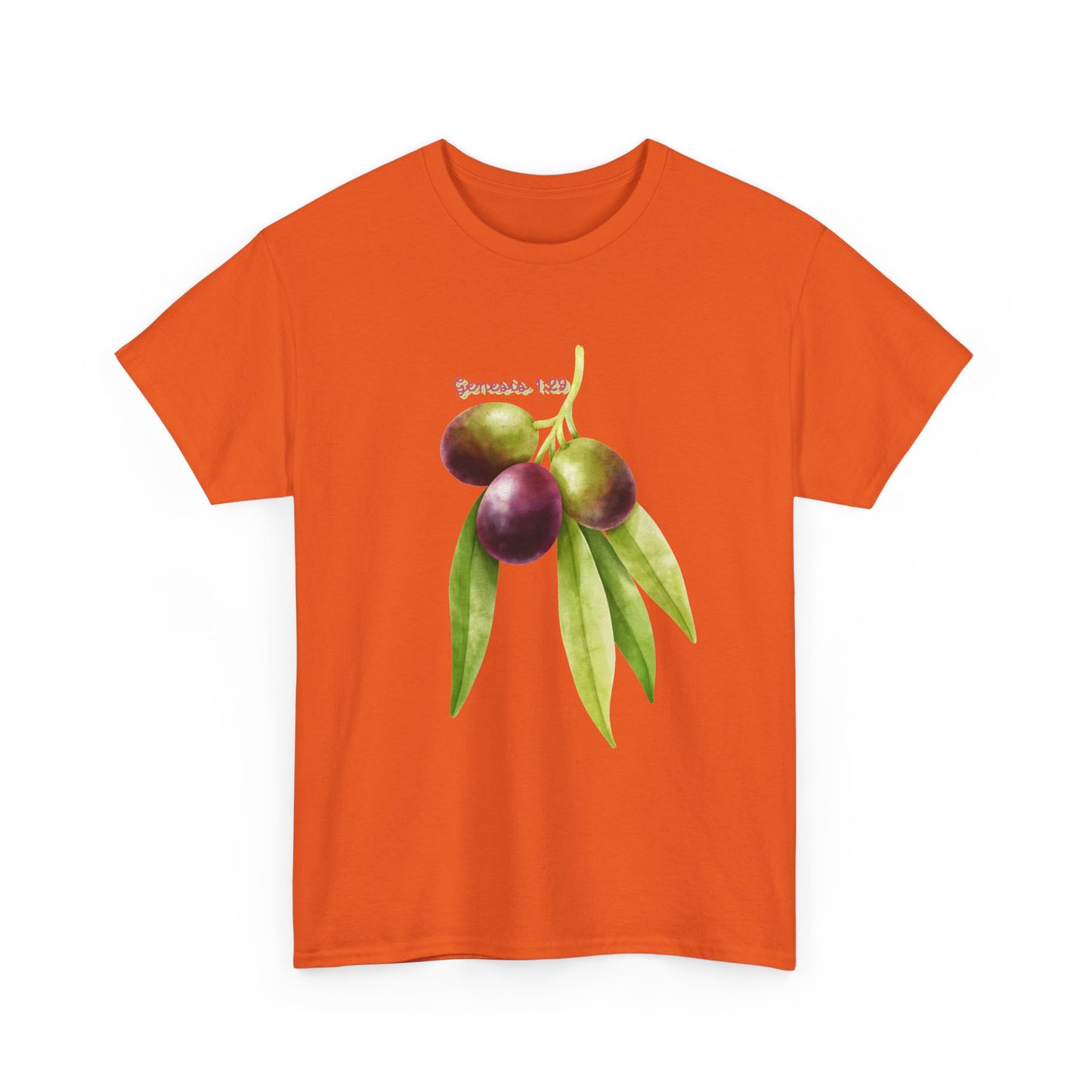 Olive Branch Watercolor T-Shirt — Genesis 1:29 Faith Tee