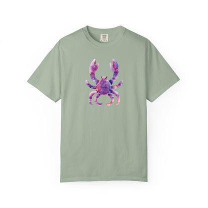 Watercolor Crab T-Shirt — Coastal Beach Vibes Graphic Tee