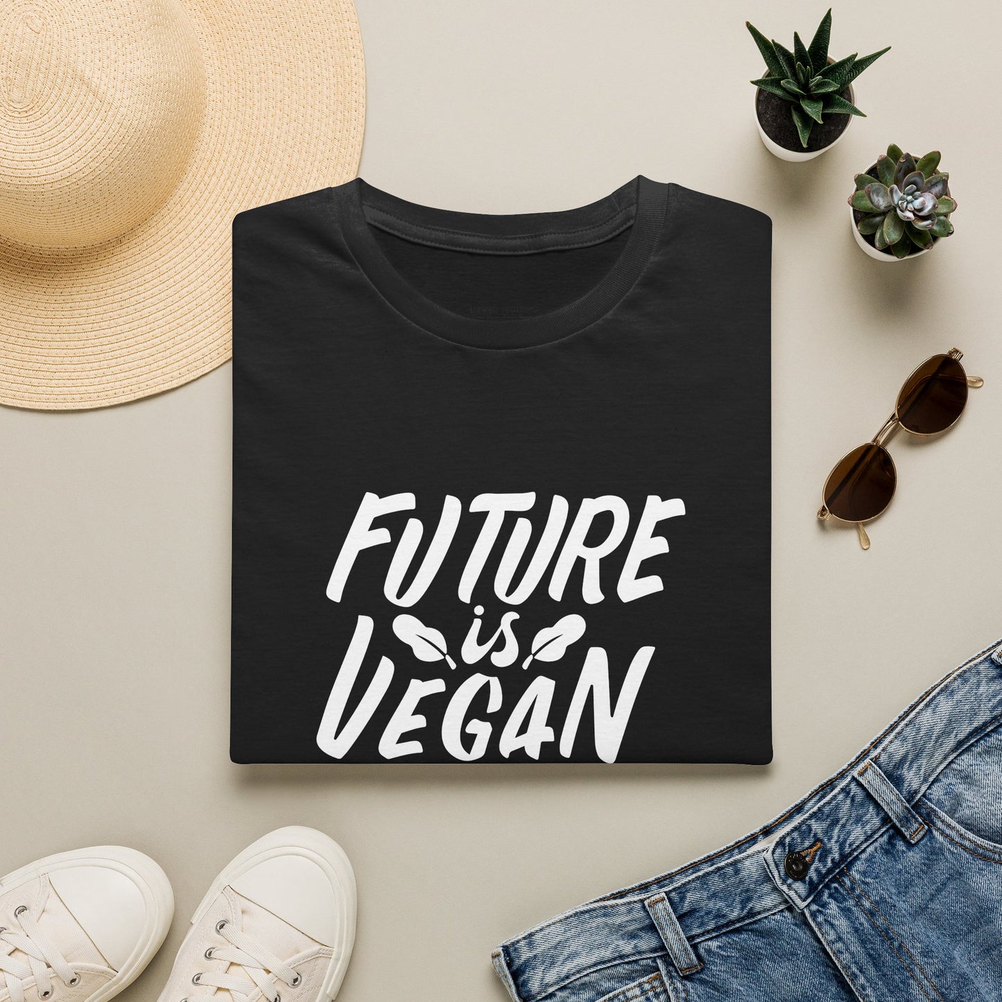 Future Is Vegan T-Shirt — Plant-Based Slogan Tee for Vegans & Allies