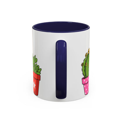 Cactus & Succulent Accent Coffee Mug — Cute Potted Plants 11/15oz