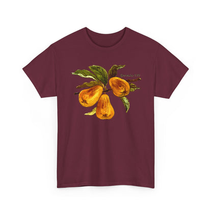 Pear Branch T‑Shirt — Watercolor Yellow Pears Tee Genesis 1:29