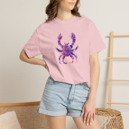 Watercolor Crab T-Shirt — Coastal Beach Vibes Graphic Tee