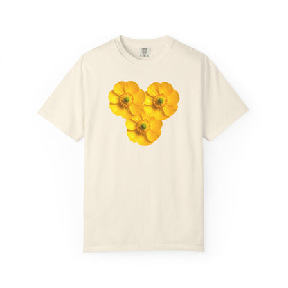 Yellow Floral Heart T-Shirt