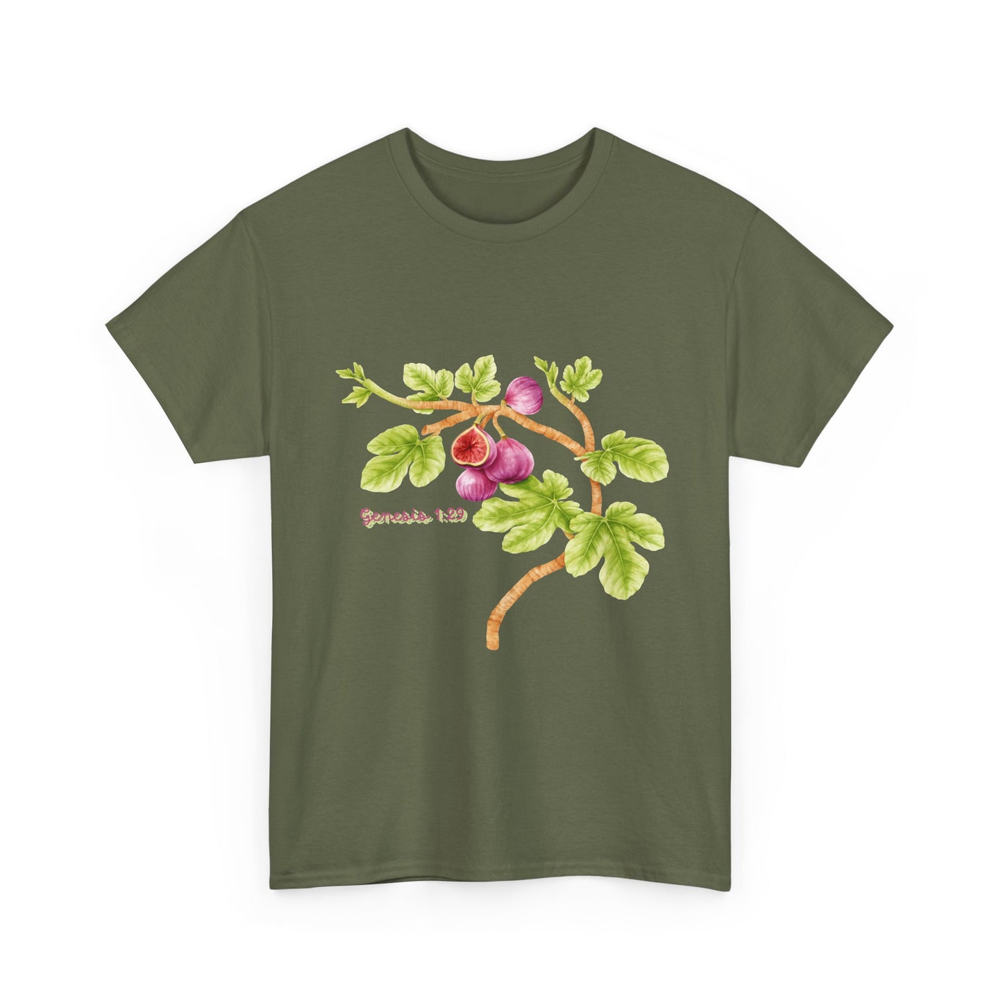 Floral Fig Branch Tee — Botanical Watercolor T‑Shirt Genesis !:29