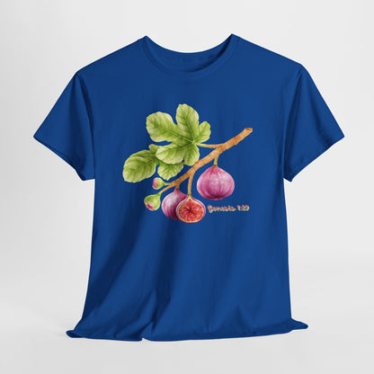 Fig Branch T‑Shirt — Botanical Fig Illustration Tee with Scripture (Genesis 1:29)