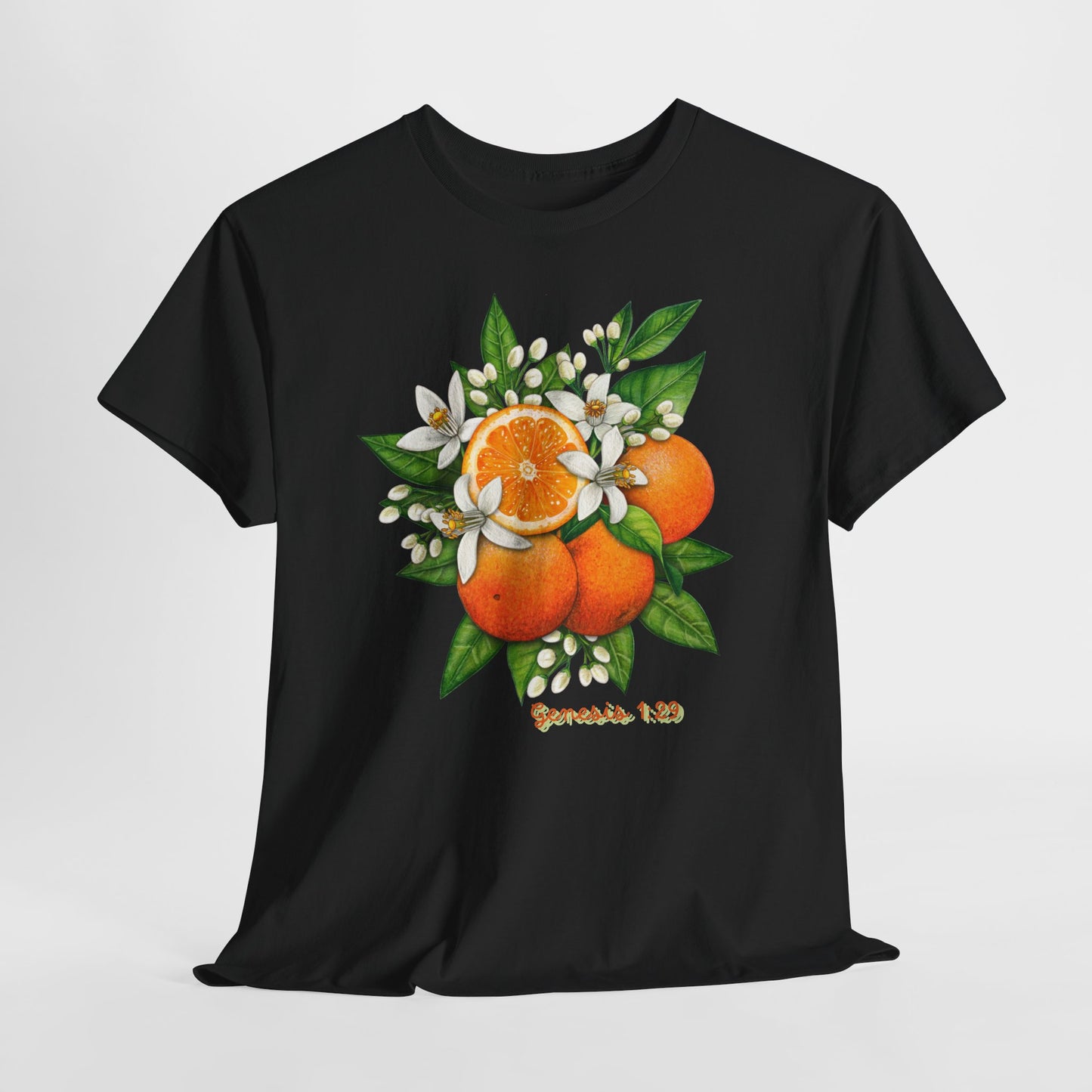 Orange Blossom Tee — Genesis 1:29 Fruit Illustration Shirt