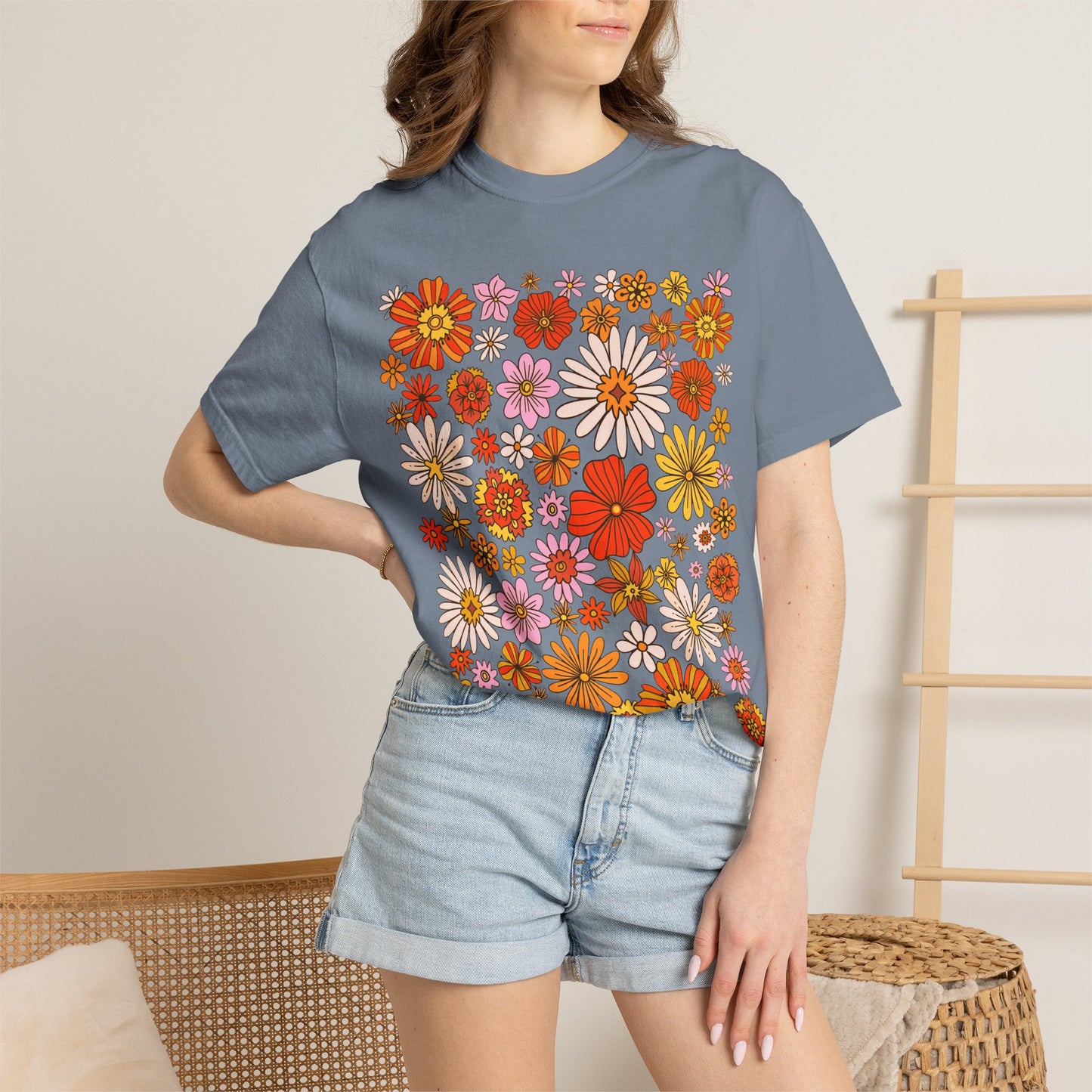 Floral Bouquet Tee — Retro Wildflower Print T-Shirt