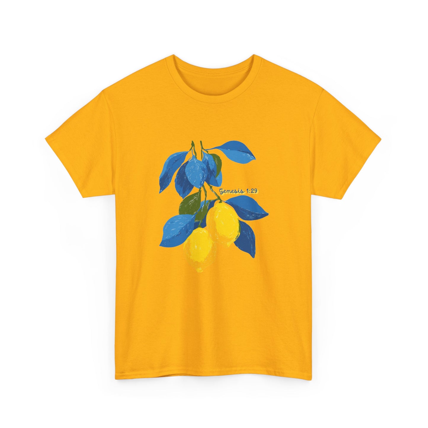 Lemon Branch Graphic Tee — Genesis 1:29 Inspirational Fruit Shirt