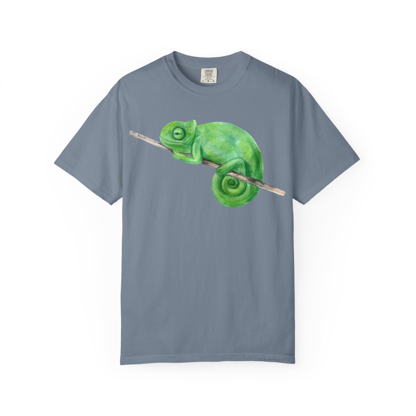 Chameleon Branch T-Shirt — Cute Green Chameleon Graphic Tee