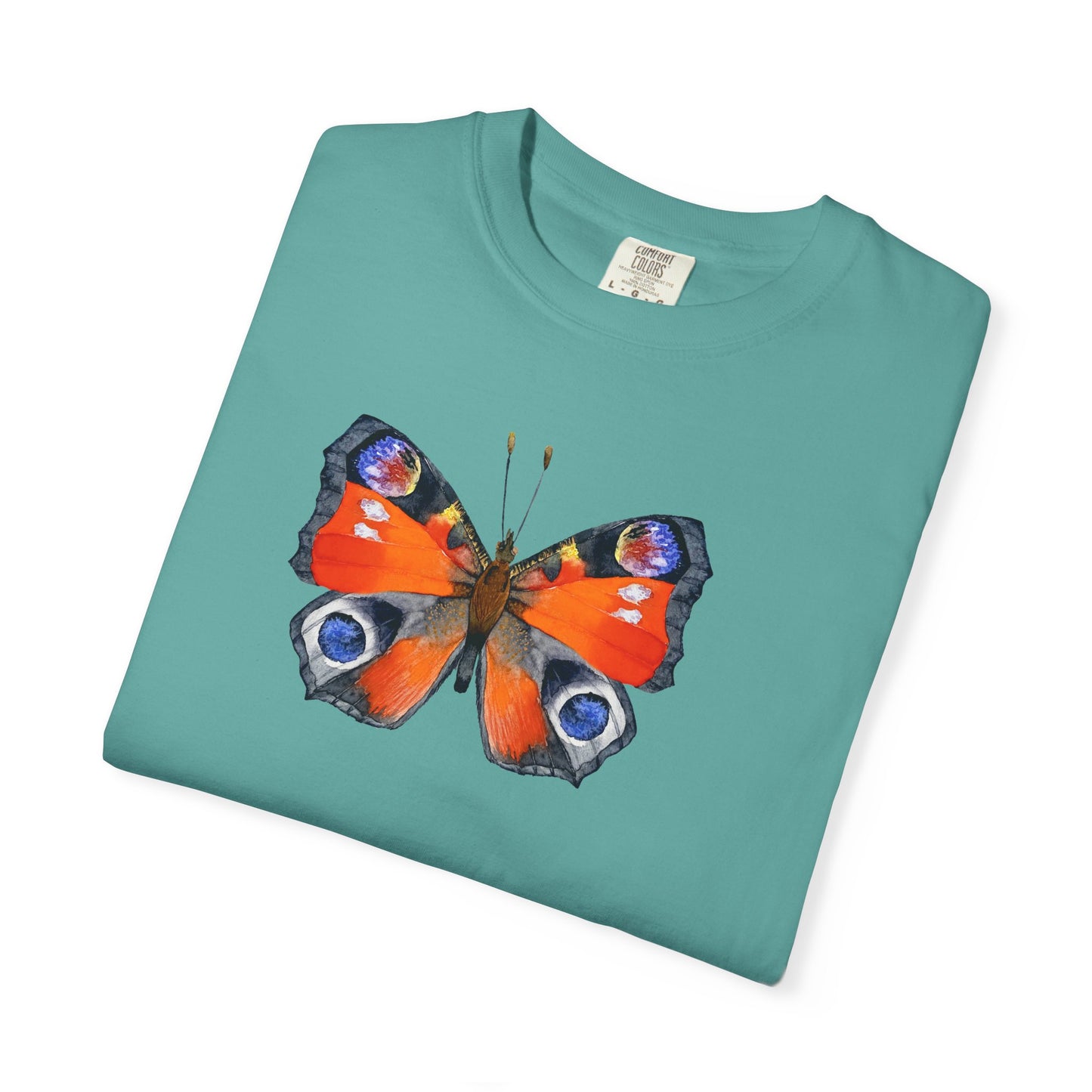 Butterfly Graphic T-Shirt — Peacock Eye Floral Tee