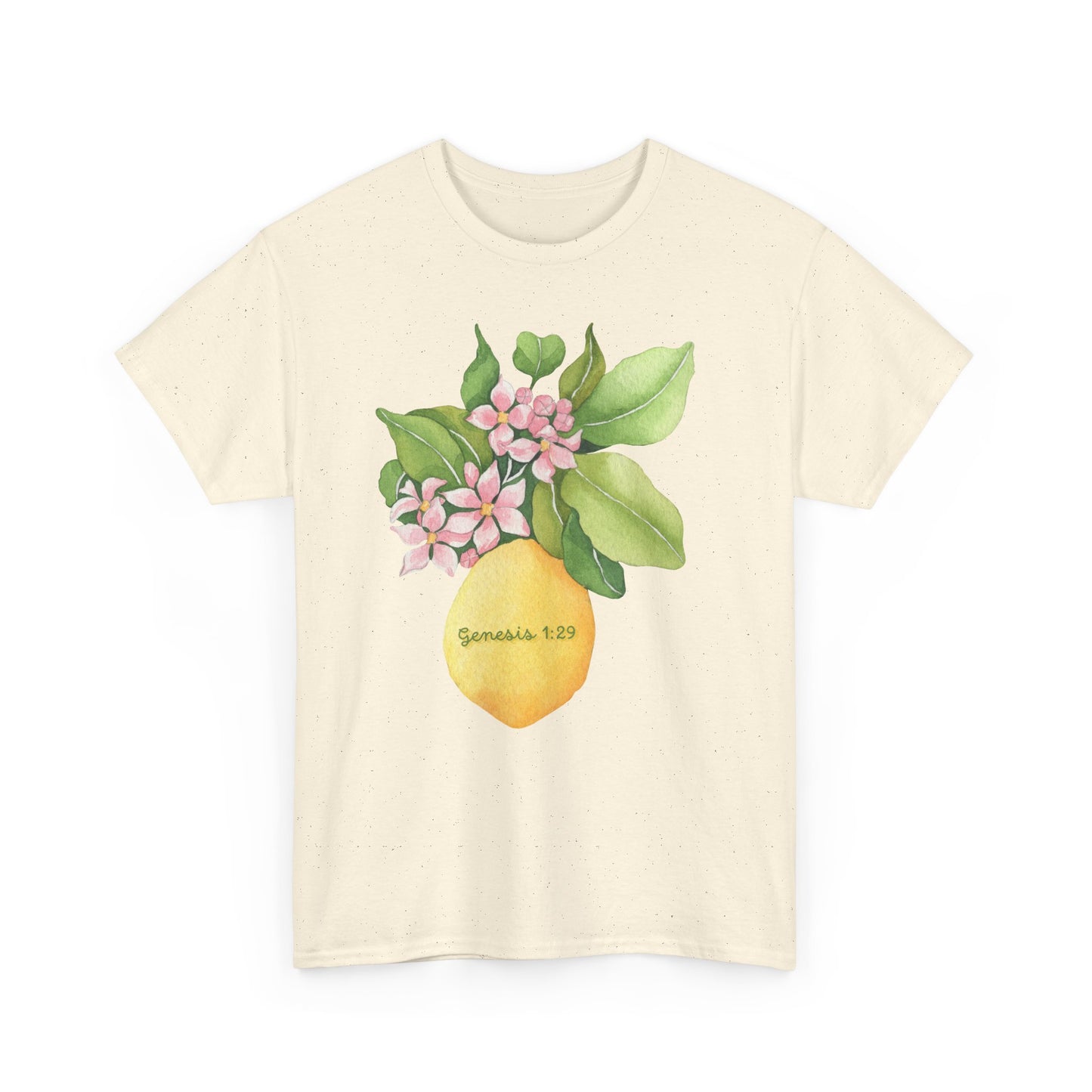 Lemon Blossom T-Shirt — Genesis 1:29 Floral Faith Tee