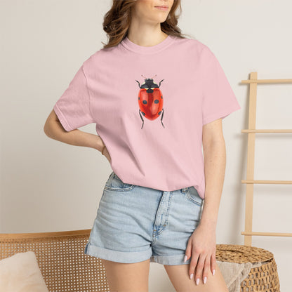 Ladybug With Top Hat T-Shirt — Whimsical Insect Graphic Tee