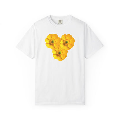 Yellow Floral Heart T-Shirt