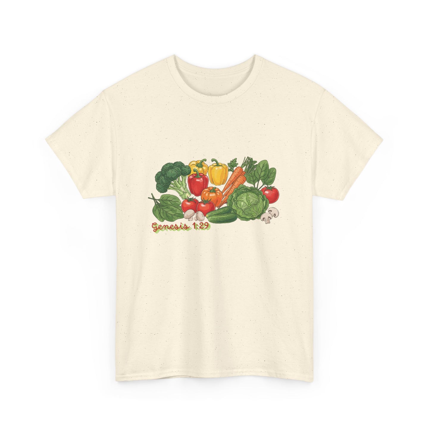 Vegetable Garden Tee — Fresh Veggies Illustration with "Genesis 1:29"