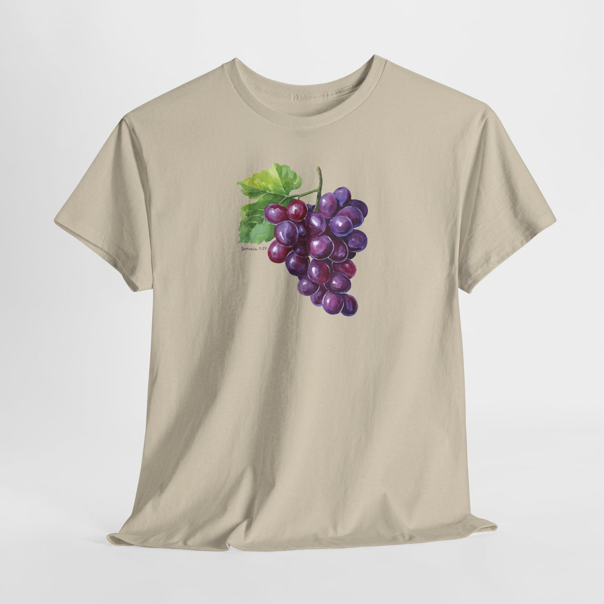 Grape Watercolor Tee — Green T-Shirt Genesis 1:29