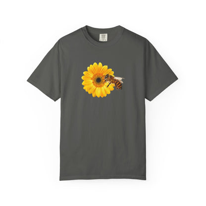 Sunflower & Bee T-Shirt — Floral Nature Graphic Tee