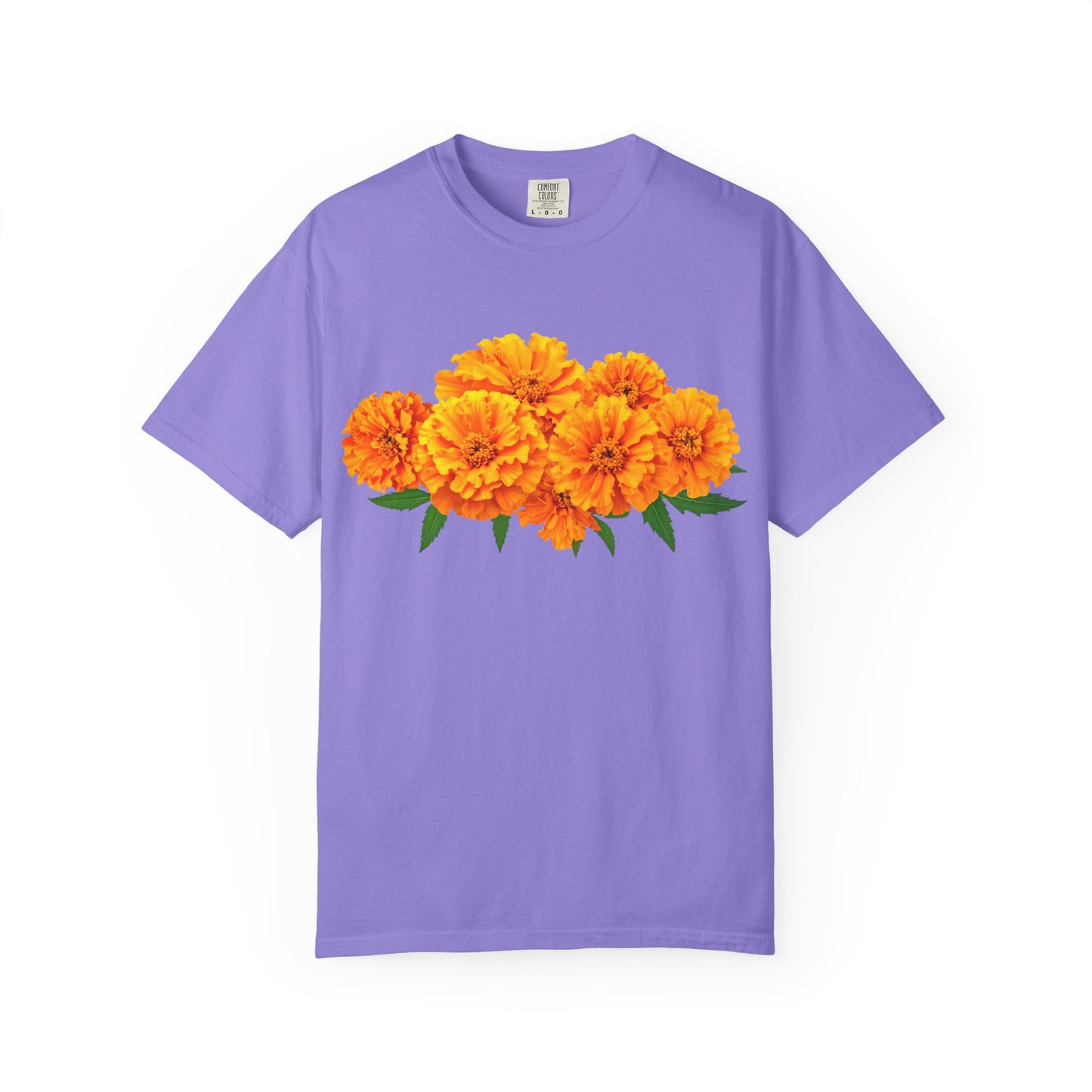 Marigold Blooms T-Shirt — Vibrant Floral Graphic Tee