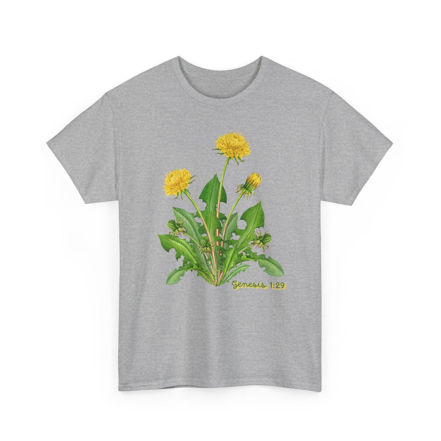 Dandelion Botanical Tee — Genesis 1:29 Floral Graphic T-Shirt