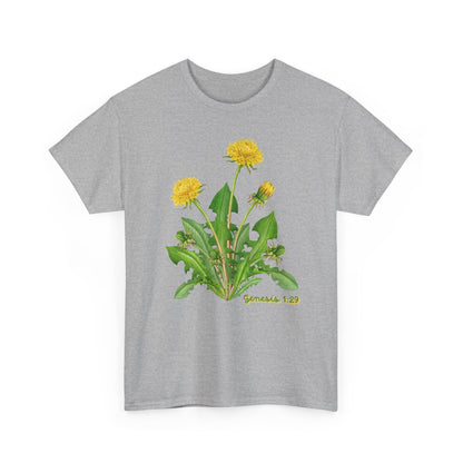 Dandelion Botanical Tee — Genesis 1:29 Floral Graphic T-Shirt