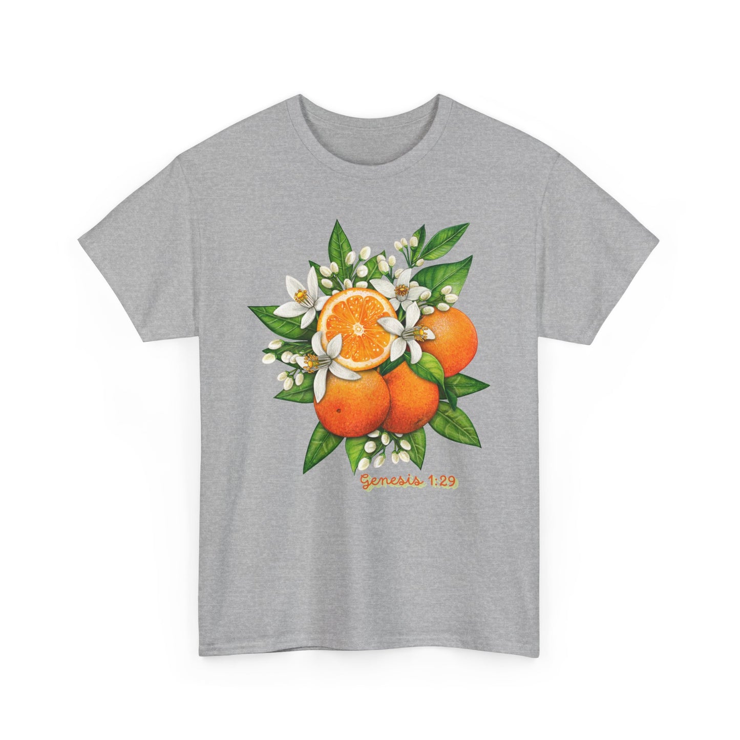 Orange Blossom Tee — Genesis 1:29 Fruit Illustration Shirt