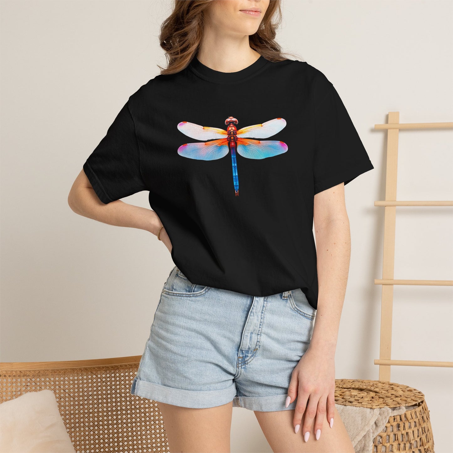 Dragonfly Watercolor T-Shirt — Colorful Nature Graphic Tee