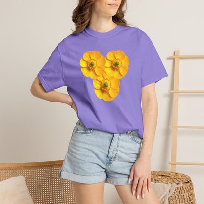 Yellow Floral Heart T-Shirt