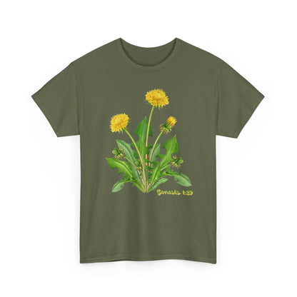 Dandelion Botanical Tee — Genesis 1:29 Floral Graphic T-Shirt
