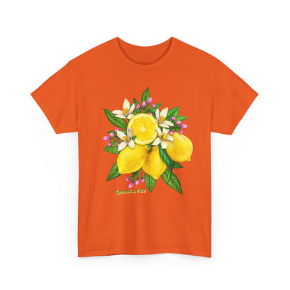 Lemon Blossom Tee — Botanical Citrus Graphic T‑Shirt (Genesis 1:29)