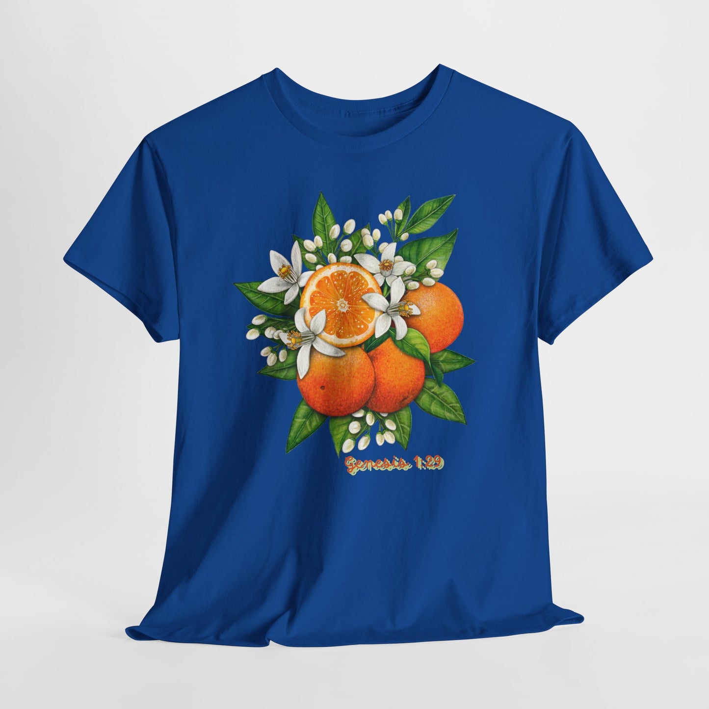 Orange Blossom Tee — Genesis 1:29 Fruit Illustration Shirt