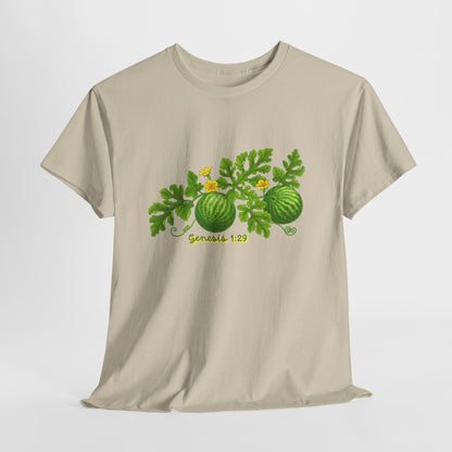 Watermelon T-Shirt — Genesis 1:29 Garden Illustration Tee